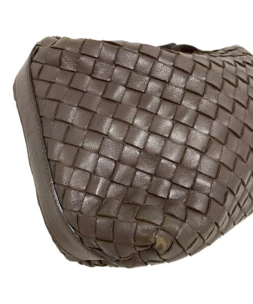BOTTEGA VENETA（ボッテガベネタ）BOTTEGA VENETA (ボッテガベネタ) イントレチャートポーチ ブラウンの古着・服飾アイテム