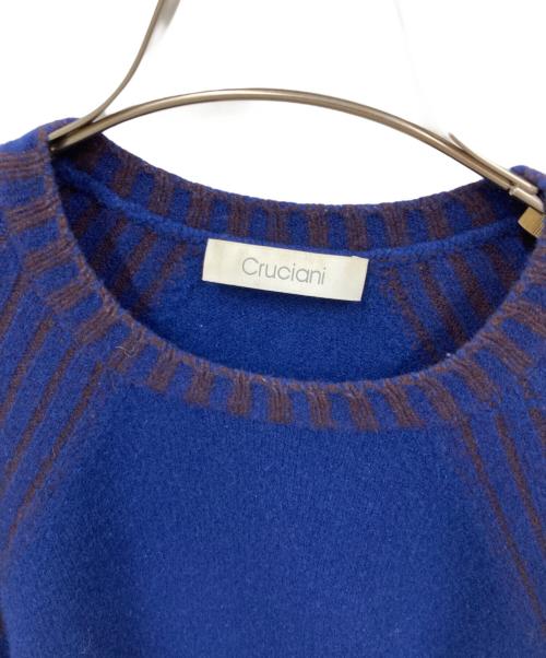 Cruciani（クルチアーニ）CRUCIANI (クルチアーニ) カシミヤ混ニット ブルー サイズ:44の古着・服飾アイテム