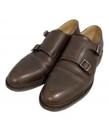 PARABOOT×BEAMS F（パラブーツ×ビームスエフ）の古着「ダブルモンクストラップレザーシューズ」｜ブラウン