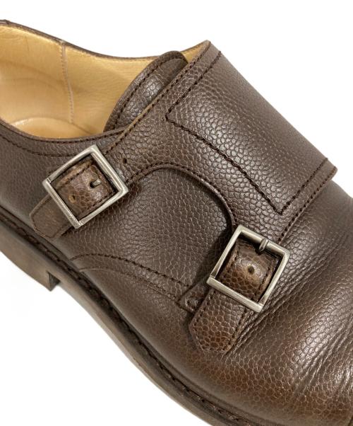 PARABOOT（パラブーツ）PARABOOT (パラブーツ) BEAMS F (ビームスエフ) ダブルモンクストラップレザーシューズ ブラウン サイズ:8の古着・服飾アイテム