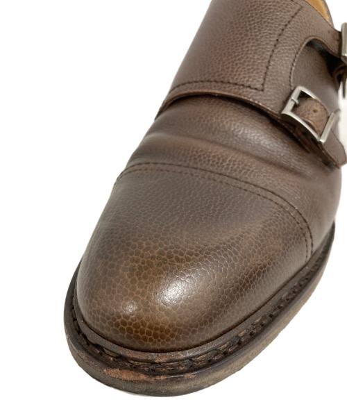 PARABOOT（パラブーツ）PARABOOT (パラブーツ) BEAMS F (ビームスエフ) ダブルモンクストラップレザーシューズ ブラウン サイズ:8の古着・服飾アイテム