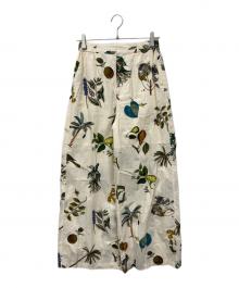 CABAN（キャバン）の古着「コットン ボタニカルプリントワイドパンツ」｜ベージュ