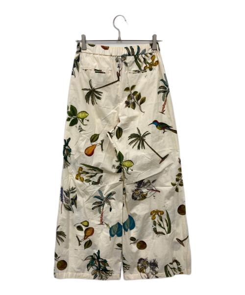 CABAN（キャバン）CABAN (キャバン) コットン ボタニカルプリントワイドパンツ ベージュ サイズ:Sの古着・服飾アイテム