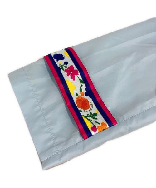 LEONARD（レオナール）LEONARD (レオナール) トリム フーディ ロングコート スカイブルー サイズ:3の古着・服飾アイテム