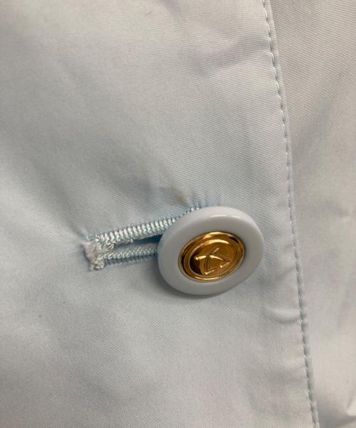 LEONARD（レオナール）LEONARD (レオナール) トリム フーディ ロングコート スカイブルー サイズ:3の古着・服飾アイテム