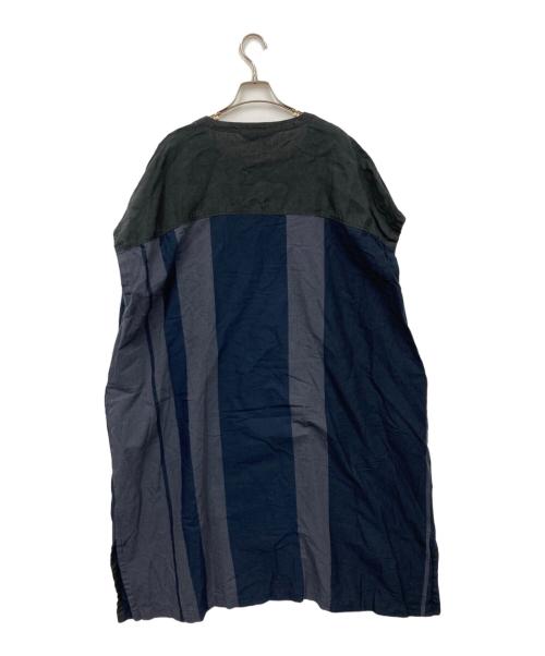 MOYURU（モユル）MOYURU (モユル) リネン混ワンピース ネイビー サイズ:MLの古着・服飾アイテム