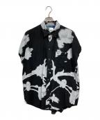 PAUL SMITHポールスミス）の古着「SCREEN FLORALノースリーブシャツ」｜ブラック