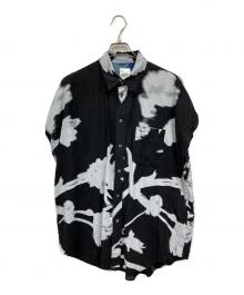 PAUL SMITH（ポールスミス）の古着「SCREEN FLORALノースリーブシャツ」｜ブラック