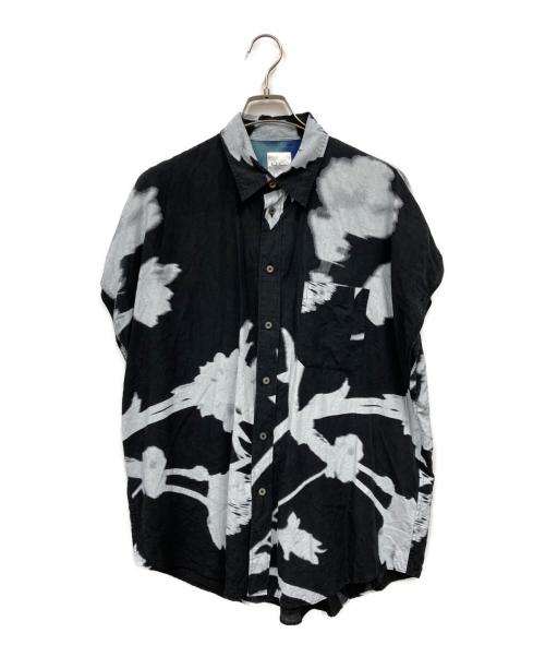 PAUL SMITH（ポールスミス）PAUL SMITH (ポールスミス) SCREEN FLORALノースリーブシャツ ブラック サイズ:LARGEの古着・服飾アイテム