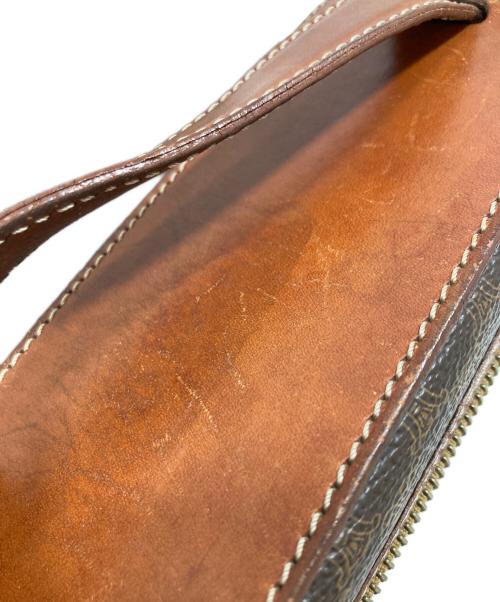 CELINE（セリーヌ）CELINE (セリーヌ) マカダム柄ポーチ ブラウンの古着・服飾アイテム