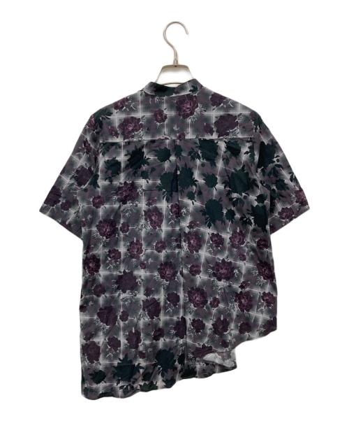 MM6 Maison Margiela（エムエムシックスメゾンマルジェラ）MM6 Maison Margiela (エムエムシックスメゾンマルジェラ) 花総柄アシンメトリーブラウス パープル サイズ:38の古着・服飾アイテム