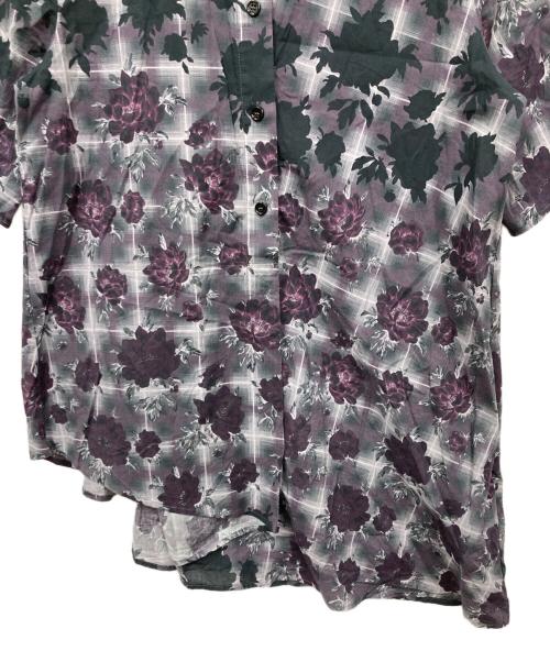 MM6 Maison Margiela（エムエムシックスメゾンマルジェラ）MM6 Maison Margiela (エムエムシックスメゾンマルジェラ) 花総柄アシンメトリーブラウス パープル サイズ:38の古着・服飾アイテム