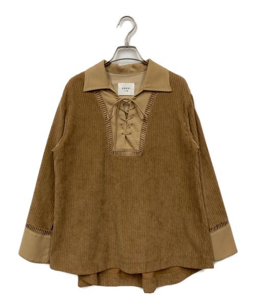 Ameri（アメリ）AMERI (アメリ) ブラウス ベージュ サイズ:Ⓕの古着・服飾アイテム