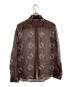 Saint Laurent Paris (サンローランパリ) ペイズリー シルクシャツ ブラウン サイズ:36：20000円