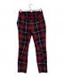 Vivienne Westwood RED LABEL (ヴィヴィアンウエストウッドレッドレーベル) 変形チェックパンツ レッド サイズ:2：6000円