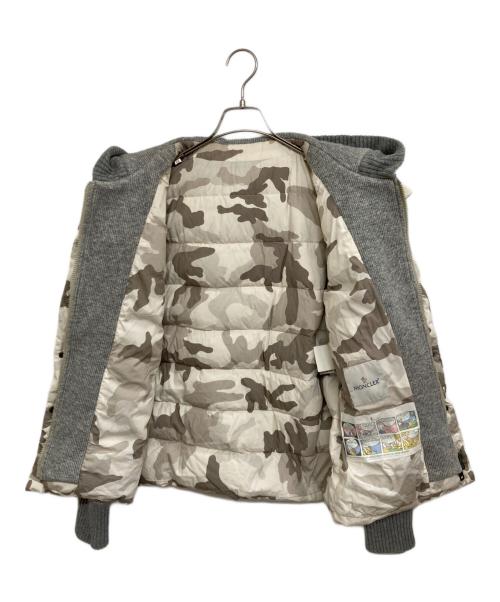 MONCLER（モンクレール）MONCLER (モンクレール) ニット切替ダウンジャケット グレー サイズ:3の古着・服飾アイテム
