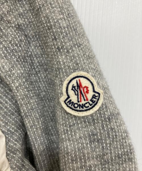 MONCLER（モンクレール）MONCLER (モンクレール) ニット切替ダウンジャケット グレー サイズ:3の古着・服飾アイテム