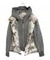 中古・古着 MONCLER (モンクレール) ニット切替ダウンジャケット グレー サイズ:3：35000円