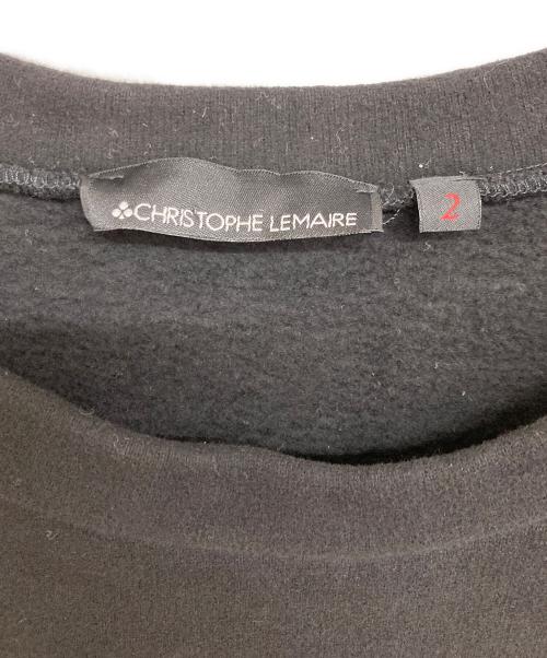 CHRISTOPHE LEMAIRE（クリストフ ルメール）CHRISTOPHE LEMAIRE (クリストフ ルメール) ベロアプリントスウェット ブラック サイズ:2の古着・服飾アイテム