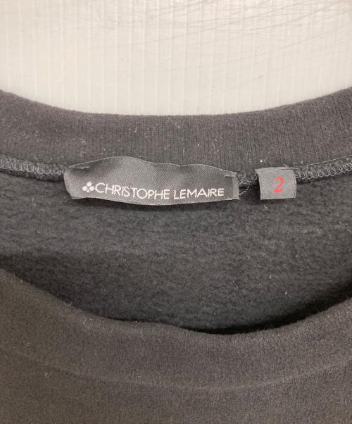 CHRISTOPHE LEMAIRE（クリストフ ルメール）CHRISTOPHE LEMAIRE (クリストフ ルメール) ベロアプリントスウェット ブラック サイズ:2の古着・服飾アイテム
