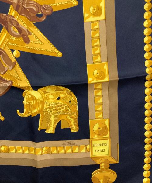 HERMES（エルメス）HERMES (エルメス) シルクスカーフ ブラックの古着・服飾アイテム