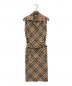 BURBERRY LONDONバーバリーロンドン）の古着「ノヴァチェックノースリーブワンピース」｜ベージュ