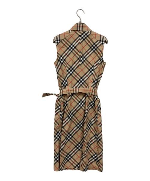 BURBERRY LONDON（バーバリーロンドン）BURBERRY LONDON (バーバリーロンドン) ノヴァチェックノースリーブワンピース ベージュ サイズ:36の古着・服飾アイテム