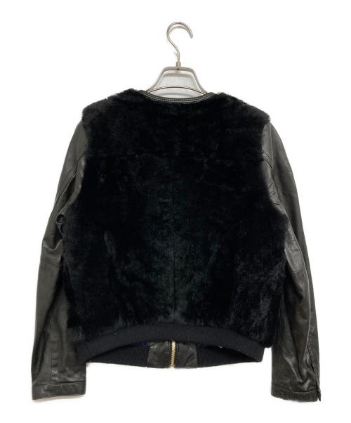 TOMORROW LAND collection（トゥモローランドコレクション）TOMORROW LAND collection (トゥモローランドコレクション) レザームートンジャケット ブラック サイズ:38の古着・服飾アイテム