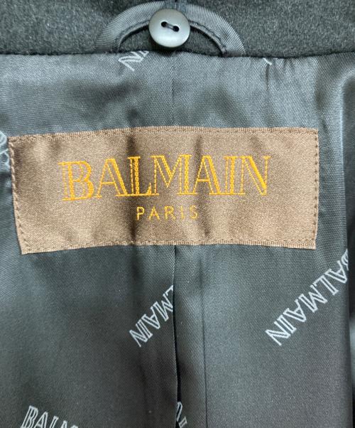 BALMAIN（バルマン）BALMAIN (バルマン) カシミヤフォックスファーロングコート ブラック サイズ:11の古着・服飾アイテム