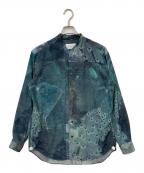 RAINMAKERレインメーカー）の古着「SHAWL COLLAR SHIR」｜スカイブルー