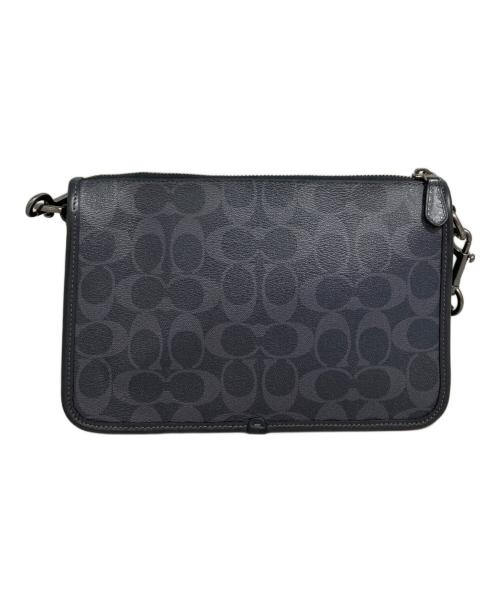 COACH（コーチ）COACH (コーチ) シグネチャーショルダーバッグ ネイビーの古着・服飾アイテム