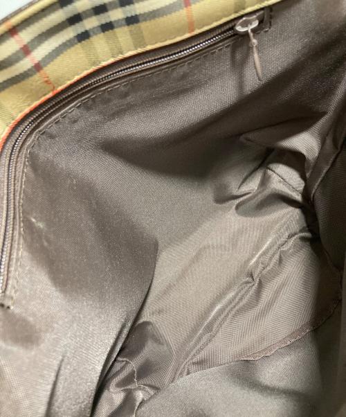 BURBERRY（バーバリー）BURBERRY (バーバリー) ノバチェックハンドバッグ ブラウンの古着・服飾アイテム