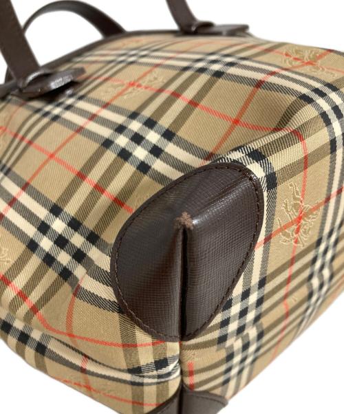 BURBERRY（バーバリー）BURBERRY (バーバリー) ノバチェックハンドバッグ ブラウンの古着・服飾アイテム