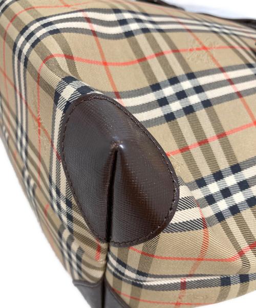 BURBERRY（バーバリー）BURBERRY (バーバリー) ノバチェックハンドバッグ ブラウンの古着・服飾アイテム