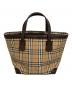 BURBERRY（バーバリー）の古着「ノバチェックハンドバッグ」｜ブラウン