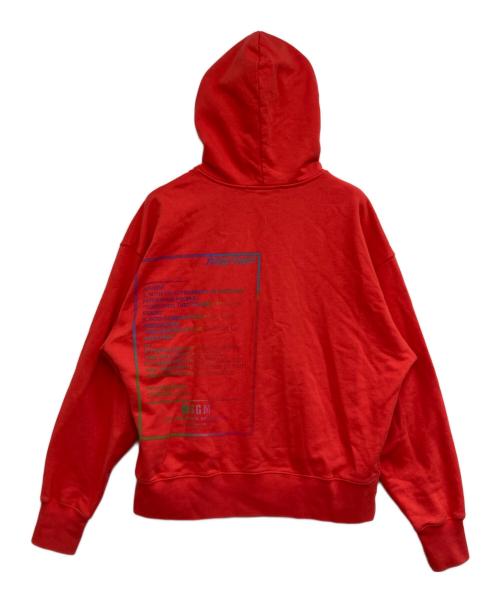 MSGM（エムエスジーエム）MSGM (エムエスジーエム) プリントパーカー レッド サイズ:Mの古着・服飾アイテム