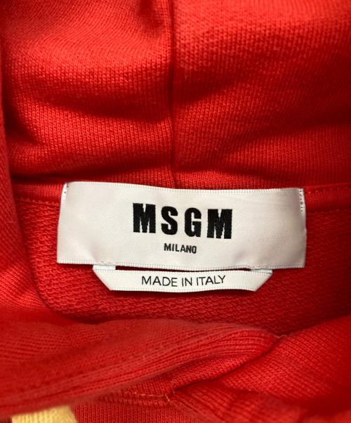 MSGM（エムエスジーエム）MSGM (エムエスジーエム) プリントパーカー レッド サイズ:Mの古着・服飾アイテム