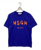 MSGMエムエスジーエム）の古着「ブランドロゴTシャツ」｜ネイビー
