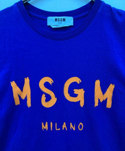 MSGM（エムエスジーエム）MSGM (エムエスジーエム) ブランドロゴTシャツ ネイビー サイズ:Mの古着・服飾アイテム
