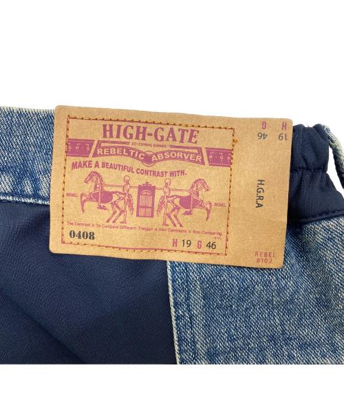 HIGH-GATE（ハイゲート）HIGH-GATE (ハイゲート) ドッキングデニムトラックパンツ レッド サイズ:1の古着・服飾アイテム