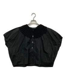 mizuiro-ind（ミズイロインド）の古着「pleats collar shirts」｜ブラック