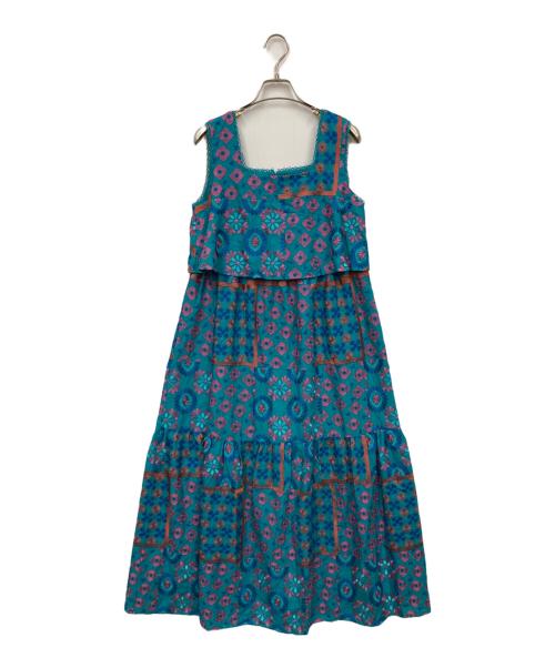 GRACE CONTINENTAL（グレースコンチネンタル）GRACE CONTINENTAL (（グレースコンチネンタル) 刺繍ティアードワンピース スカイブルー サイズ:36の古着・服飾アイテム