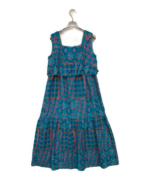 GRACE CONTINENTAL（グレースコンチネンタル）GRACE CONTINENTAL (（グレースコンチネンタル) 刺繍ティアードワンピース スカイブルー サイズ:36の古着・服飾アイテム