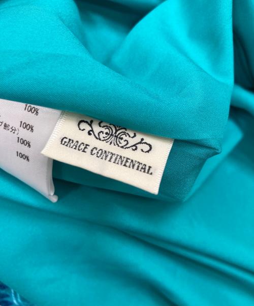 GRACE CONTINENTAL（グレースコンチネンタル）GRACE CONTINENTAL (（グレースコンチネンタル) 刺繍ティアードワンピース スカイブルー サイズ:36の古着・服飾アイテム