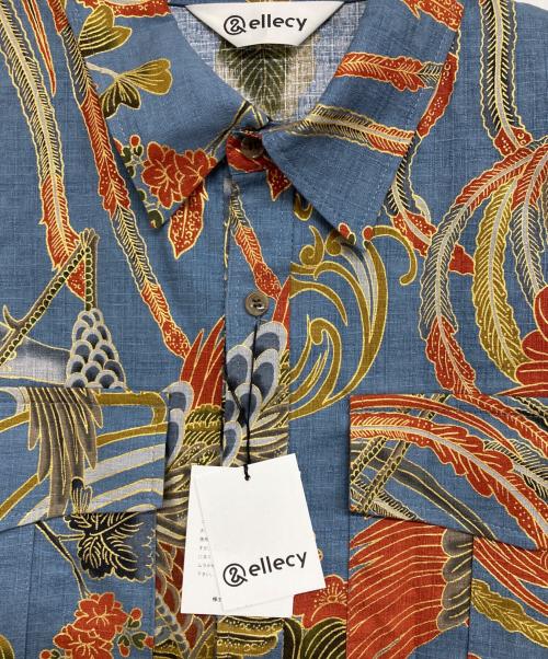 &ellecy（アンドエルシー）&ellecy (アンドエルシー) 和柄シャツ ブルー サイズ:M 未使用品の古着・服飾アイテム