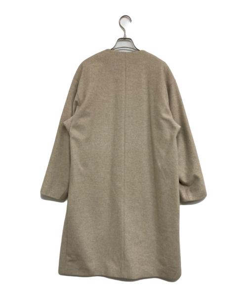 GALERIE VIE（ギャルリーヴィー）GALERIE VIE (ギャルリーヴィー) カシミヤビーバー ノーカラーコート ベージュ サイズ:36の古着・服飾アイテム