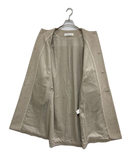 GALERIE VIE（ギャルリーヴィー）GALERIE VIE (ギャルリーヴィー) カシミヤビーバー ノーカラーコート ベージュ サイズ:36の古着・服飾アイテム