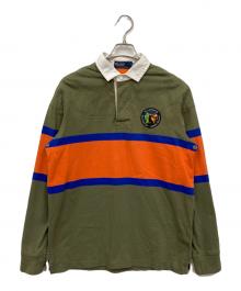 POLO RALPH LAUREN（ポロ・ラルフローレン）の古着「CLASSIC FIT STRIPE JERSEY」｜オレンジ×グリーン