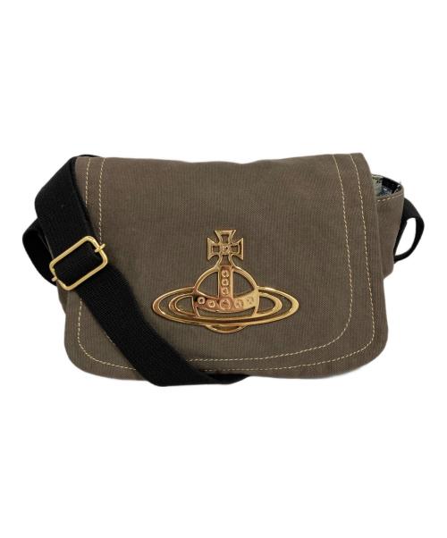 Vivienne Westwood（ヴィヴィアンウエストウッド）Vivienne Westwood (ヴィヴィアンウエストウッド) オーブ ショルダーバッグ カーキの古着・服飾アイテム