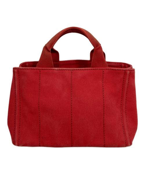 PRADA（プラダ）PRADA (プラダ) カナパミニハンドバッグ レッドの古着・服飾アイテム